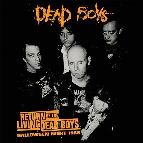 Black and white photo of four men, album cover for Dead Boys.