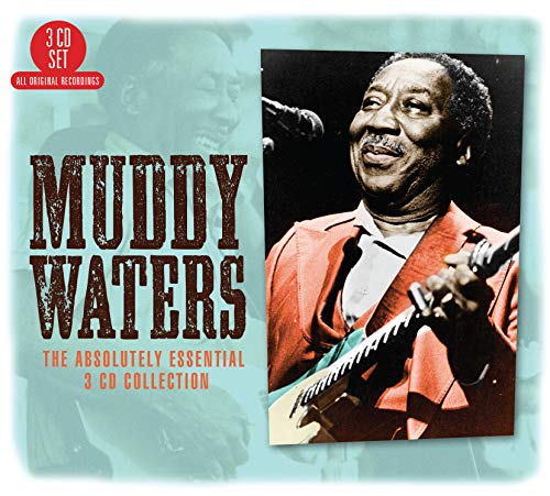 Muddy Waters portrait on a 3 CD collection album cover.