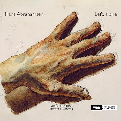 CD cover: watercolor painting of a hand, with text and logos.