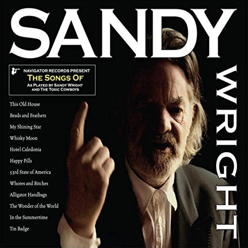 CD cover featuring portrait of Sandy Wright with song list text.