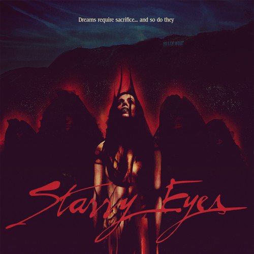 Dark album cover featuring a woman with wings and the title “Starry Eyes.”