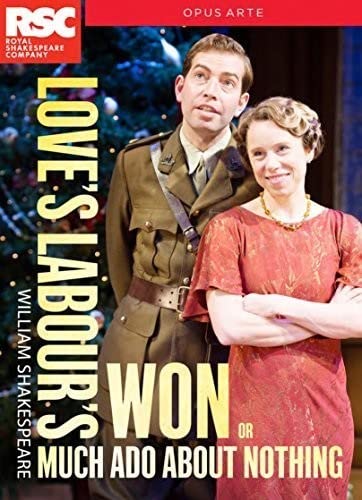 DVD cover for “Love’s Labour’s Won” featuring two actors in period dress.