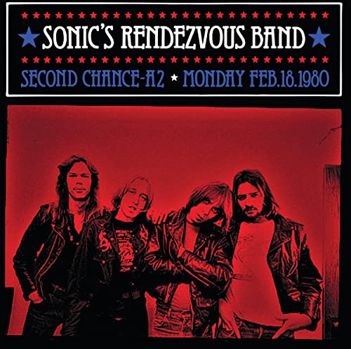 CD cover for Sonic's Rendezvous Band, featuring a red and black band photo.