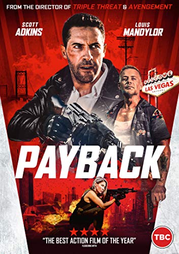 DVD cover art for Debt Collector: Payback featuring Scott Adkins and Louis Mandylor with weapons.