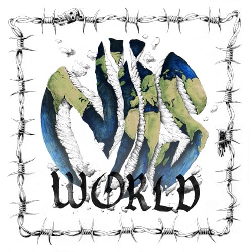 Album cover for Niis' "Niis World" featuring a fractured Earth illustration.