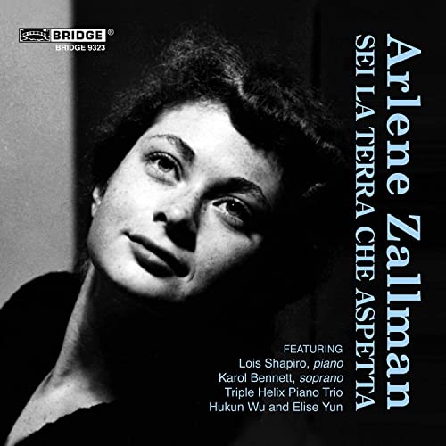 Black and white CD cover featuring a portrait of Arlene Zallman.