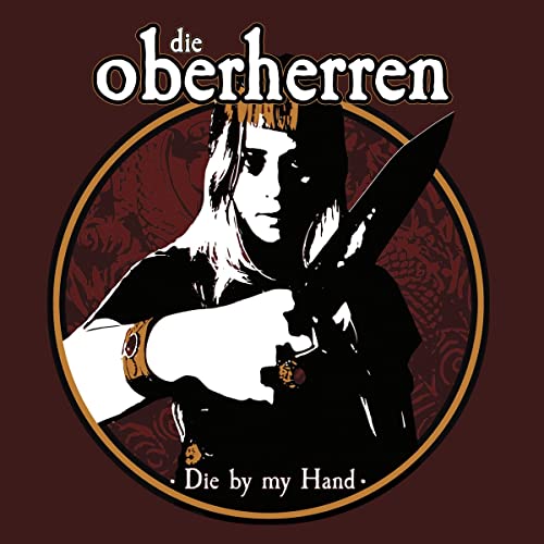 CD cover: stylized portrait of a person holding a knife.