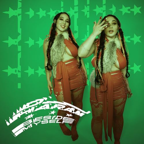 Dj Haram album cover featuring a duplicated artist against a green star background.