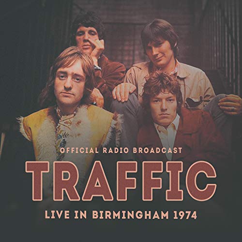 CD cover for Traffic’s “Live In Birmingham 1974” featuring four men.
