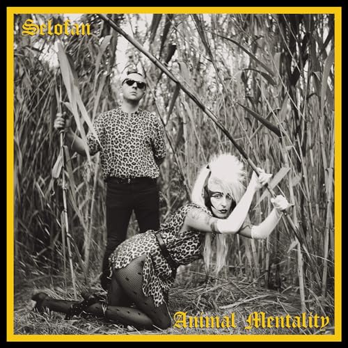 Black and white album cover featuring two people in a tall field.