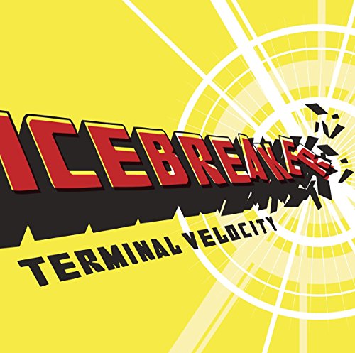 Yellow album cover with red "ICEBREAKER" text shattering against a white circular target.