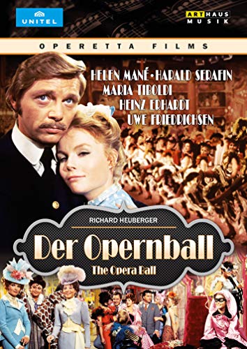 DVD cover for "Der Opernball" featuring a couple and a ballroom scene.