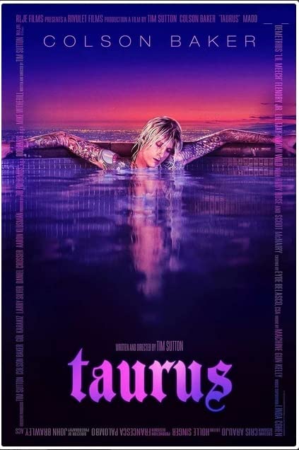 DVD cover for "Taurus" featuring a woman in a pool at sunset.