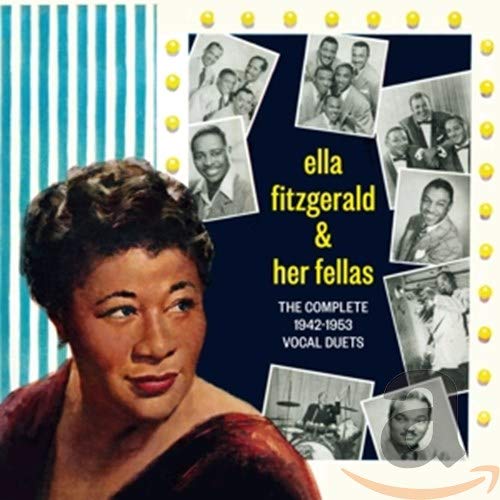 CD cover featuring Ella Fitzgerald with black and white photos of musicians.