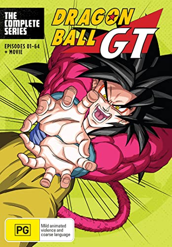 Dragon Ball GT complete series DVD cover featuring Goku in Super Saiyan form.