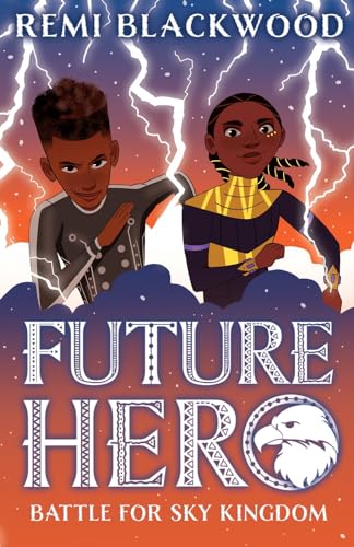 Book cover featuring two young people against a stormy, colorful sky.
