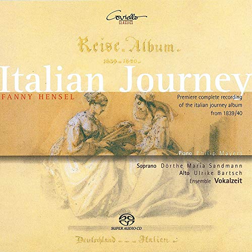 CD cover for Fanny Hensel’s “Italian Journey” with vintage illustration.