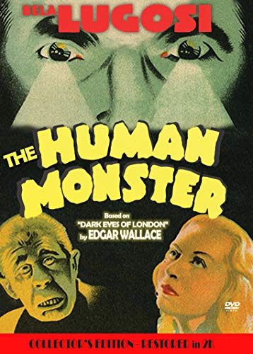 DVD cover for "The Human Monster" featuring Bela Lugosi and a woman.