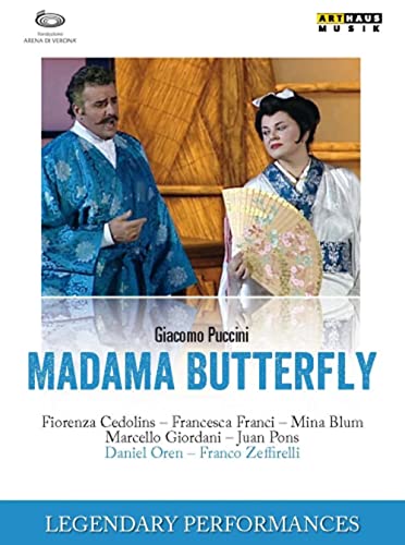 DVD cover for Puccini’s *Madama Butterfly* opera featuring two performers.