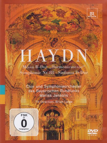 DVD cover for Haydn’s Mass in B-flat Major, ornate gold design.