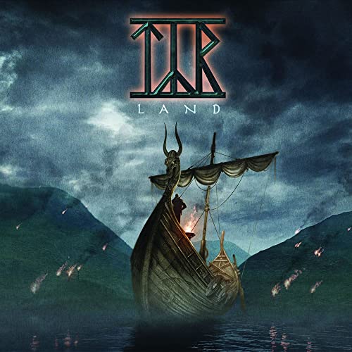 CD cover for “Tyr - Land” featuring a Viking ship on water.