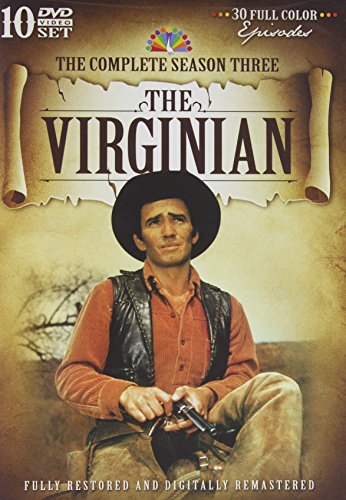 “The Virginian” Season 3 DVD cover featuring a cowboy with a revolver.