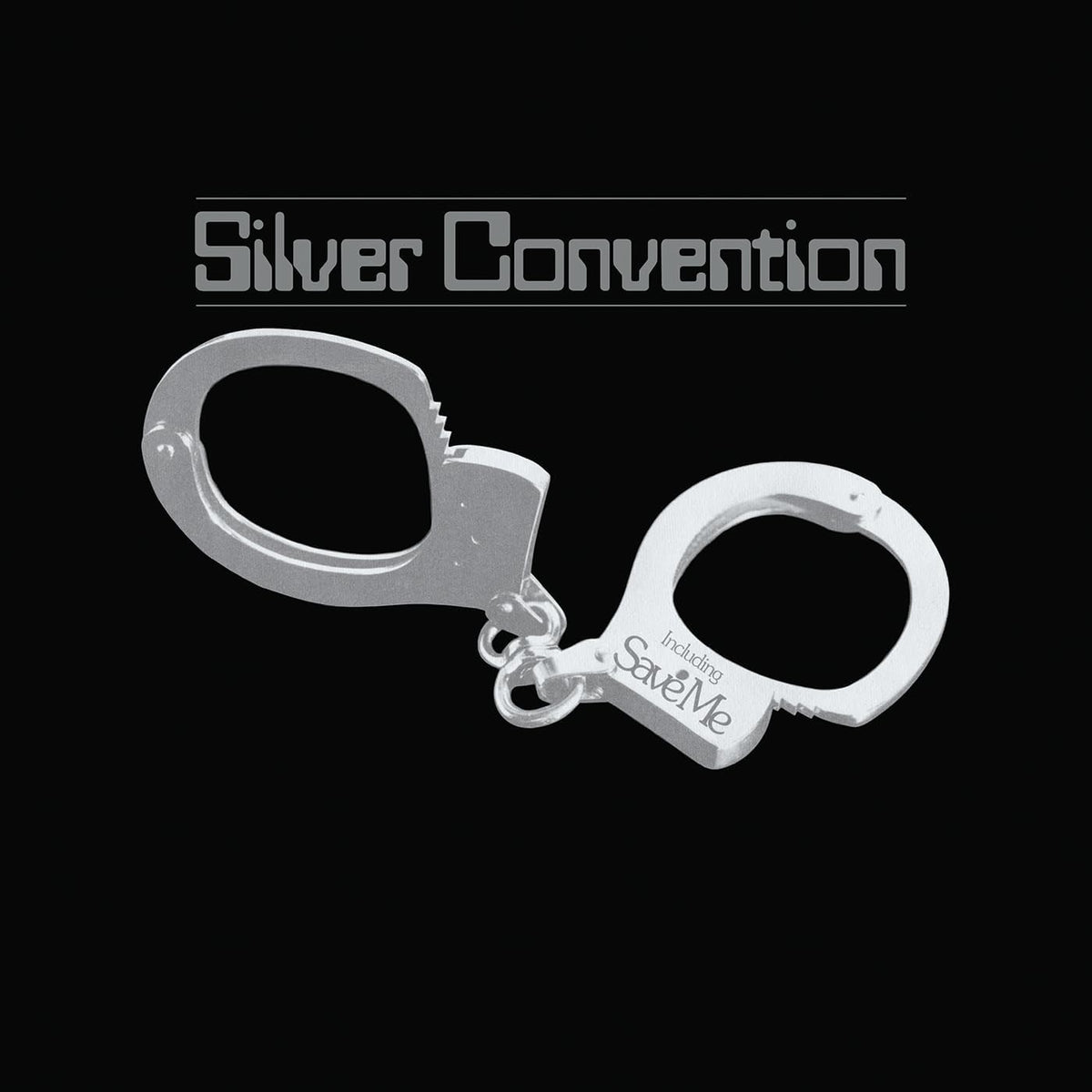 Silver Convention "Save Me" CD cover featuring silver handcuffs on black.