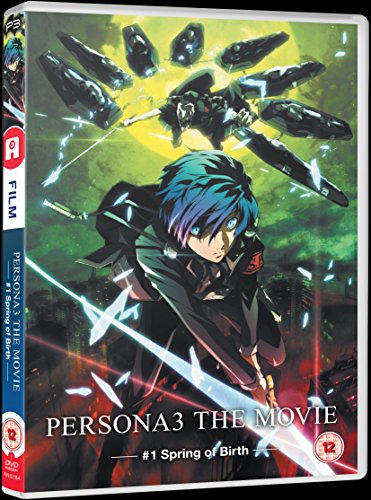 DVD cover for "Persona 3 The Movie #1 Spring of Birth" featuring anime characters.