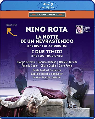 Blu-ray cover for "Rota: I Due Timidi" featuring film stills and text.
