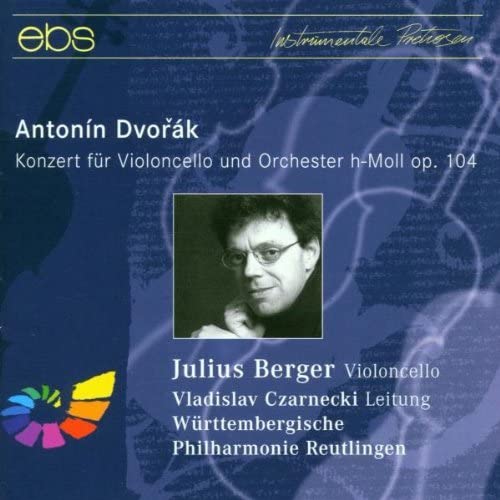 CD cover featuring a portrait of cellist Julius Berger and text details.