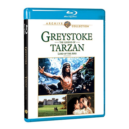 Blu-ray case for Greystoke: The Legend of Tarzan featuring movie stills and title.