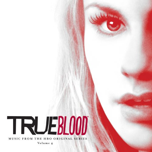 CD cover for "True Blood" soundtrack, featuring a woman’s red-toned face.