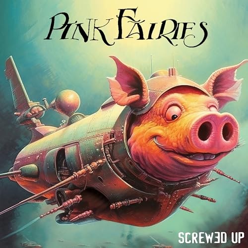 CD cover: a pig's head attached to a complex, metallic aircraft.