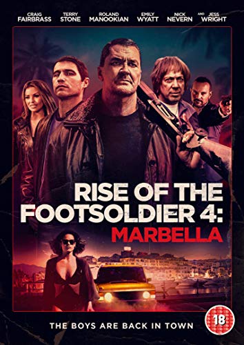 DVD cover for "Rise Of The Footsoldier 4: Marbella" featuring cast members.