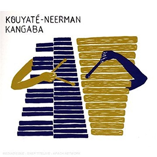 CD cover for Kouyate-Neerman’s “Kangaba” featuring stylized balafon players.