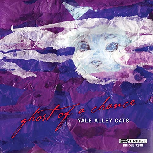 CD cover with abstract purple and white paint, featuring a face.