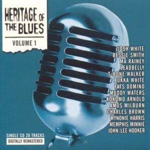 CD cover featuring a vintage microphone and list of blues artists.