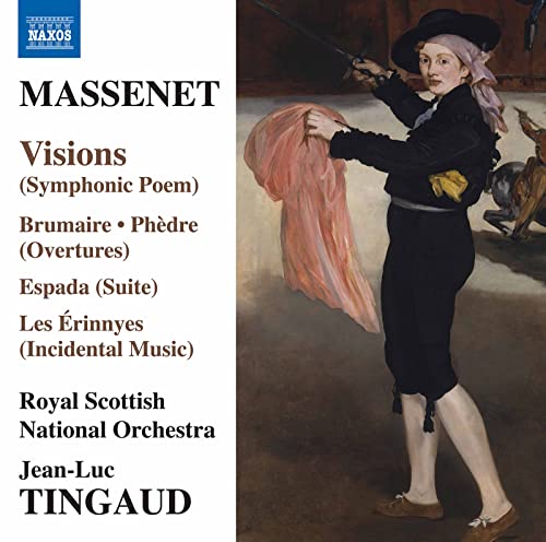 DVD cover for Massenet’s “Visions” featuring a painting of a woman.