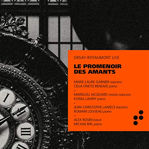 CD cover: black and orange with clock image and artist names.