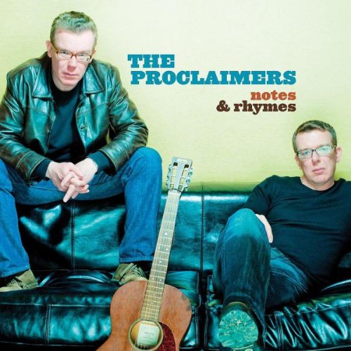 The Proclaimers album cover, two men with a guitar on a couch.
