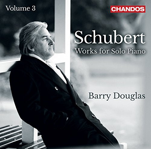 CD cover featuring pianist Barry Douglas in profile, black and white.