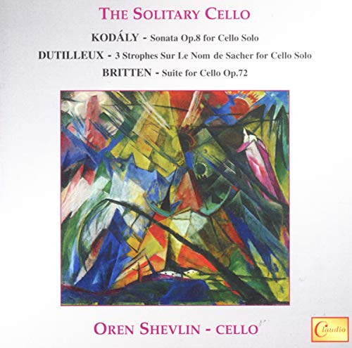 CD cover featuring abstract colorful painting and cello soloist Oren Shevlin.