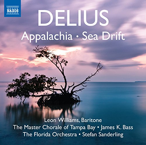 CD cover for Deliusā āAppalachiaā and āSea Driftā with coastal scene.