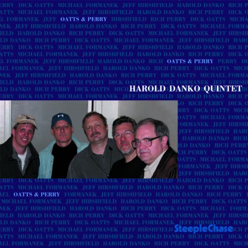 CD cover featuring a black and white photo of five jazz musicians.