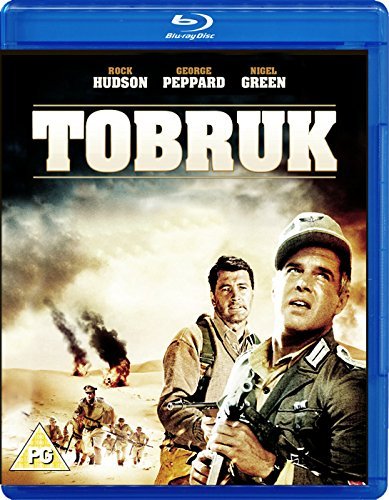 Tobruk" Blu-ray cover featuring soldiers in a desert battle scene.
