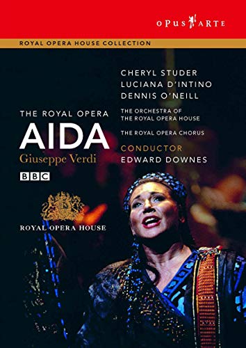 DVD cover for Verdi’s Aida opera featuring Cheryl Studer in costume.