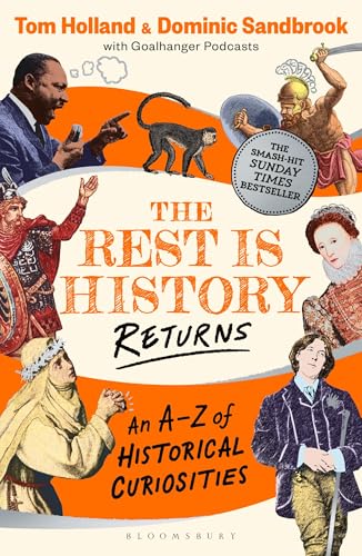Book cover featuring historical figures and a monkey, titled “The Rest is History Returns.”