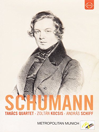 DVD cover featuring a portrait of composer Robert Schumann in a coat.