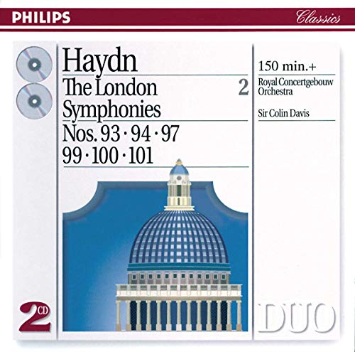 CD cover for Haydn’s London Symphonies by Colin Davis and the Royal Concertgebouw Orchestra.