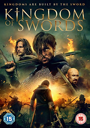 DVD cover for "Kingdom Of Swords" featuring men with swords in battle.